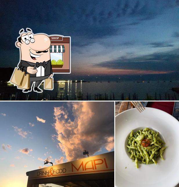 Questa è la foto che presenta la esterno e cibo di Mapi Drink & Food