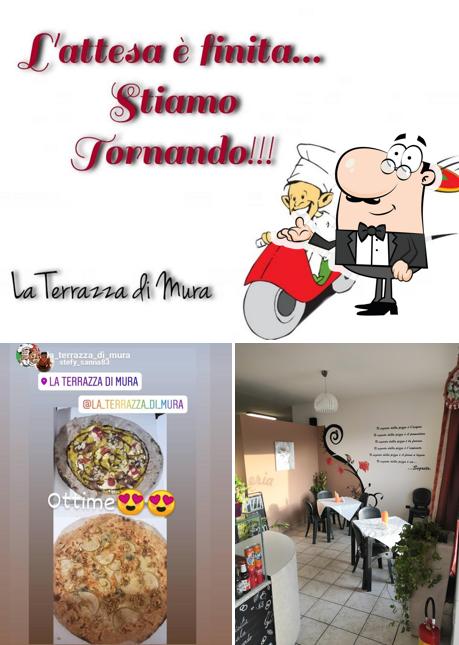 Gli interni di Pizzeria La terrazza di Mura