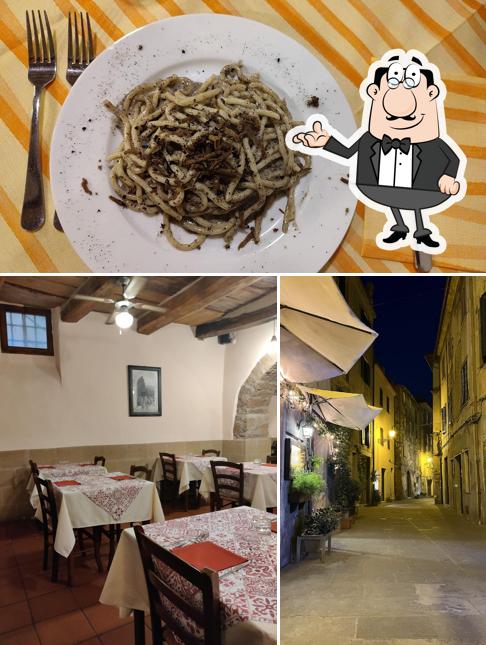 La interni e cibo del ristorante
