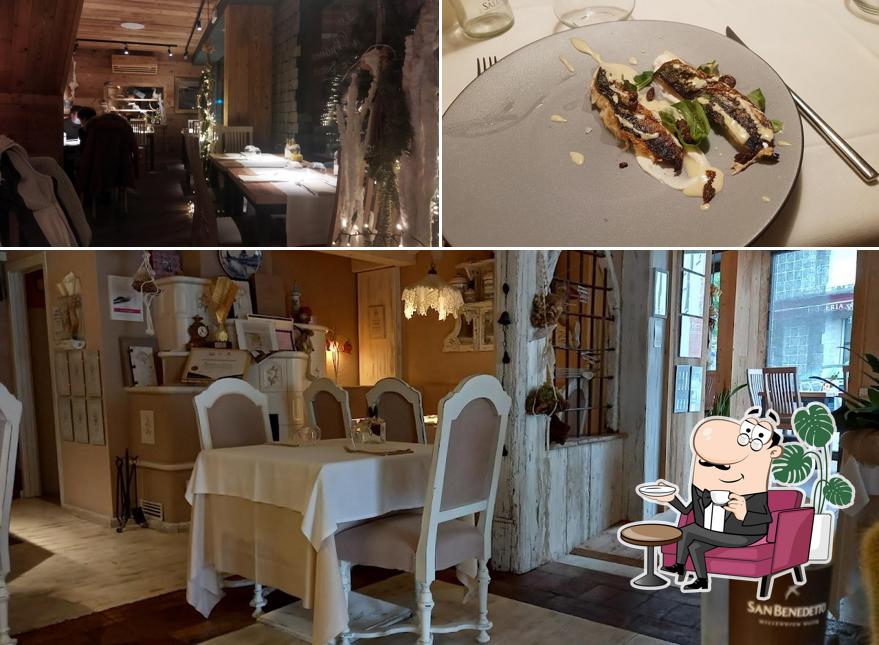 Questa è la foto che presenta la interni e cibo di La Posata Bianca