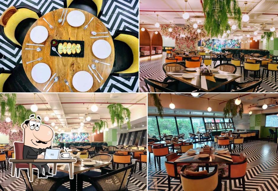 The interior of Cafe Split Bean - Pure Veg. Cafe & Restaurant Party Place