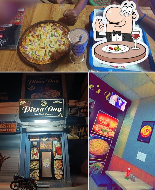 Among various things one can find food and exterior at Pizza Day Budhlada