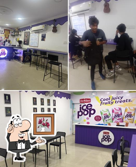 The interior of icepop art café