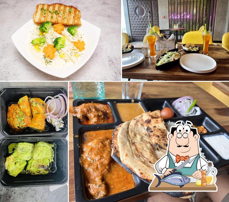 Grilled salmon at White Oak Restaurant