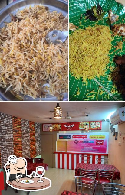 Take a look at the image depicting food and interior at Avakai Gongura Ruchulu