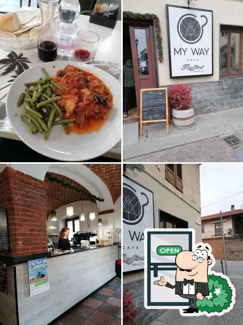 Dai un’occhiata alla foto che mostra la esterno e cibo di MyWay Cafè
