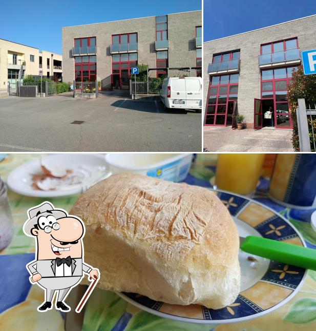 Questa è la immagine che raffigura la esterno e cibo di Panificio Boni Paolo & C Snc