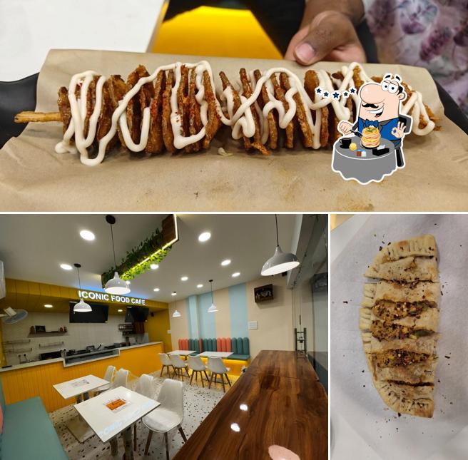 Take a look at the image showing food and interior at Froozo Cafe