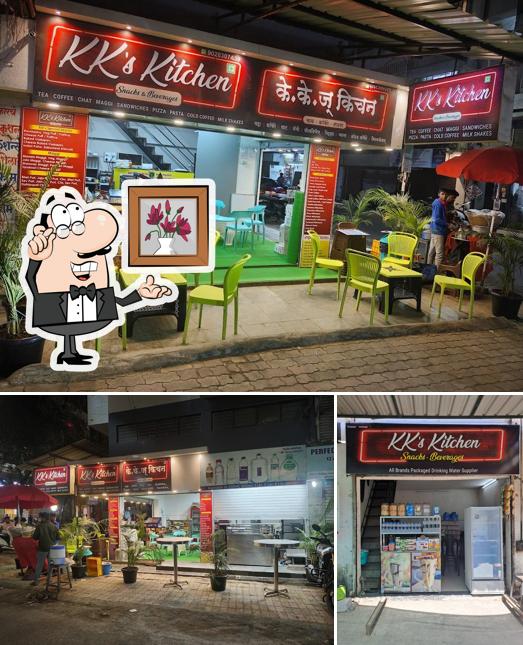 The photo of interior and beverage at KK's Kitchen