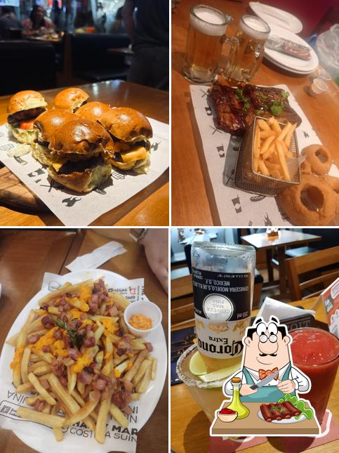 Costelas de porco em Restaurante Detroit Steakhouse