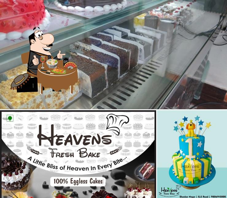 Food at Heavens Fresh Bake Eggless Cakes Desserts Cake Delivery In Raipur Online Cake Delivery Custom Cakes Chocolates