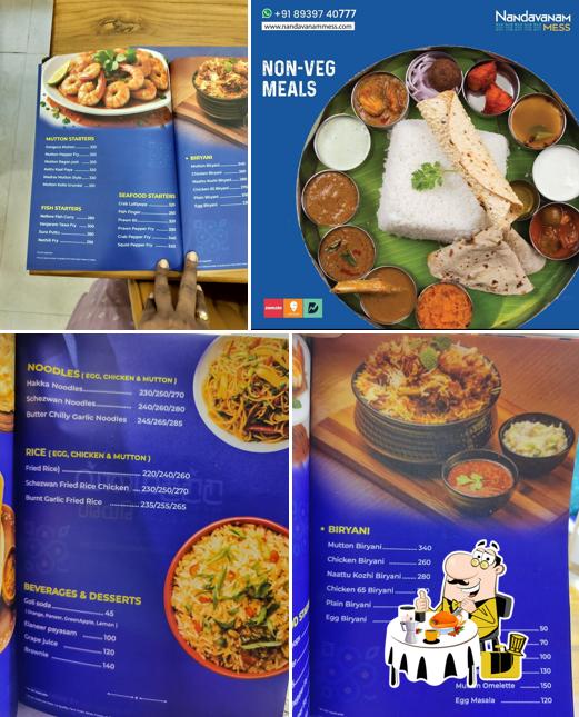 Food at Nandavanam Mess