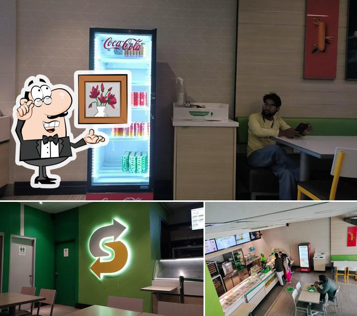 Take a seat at one of the tables at Subway Ferozepur Highway