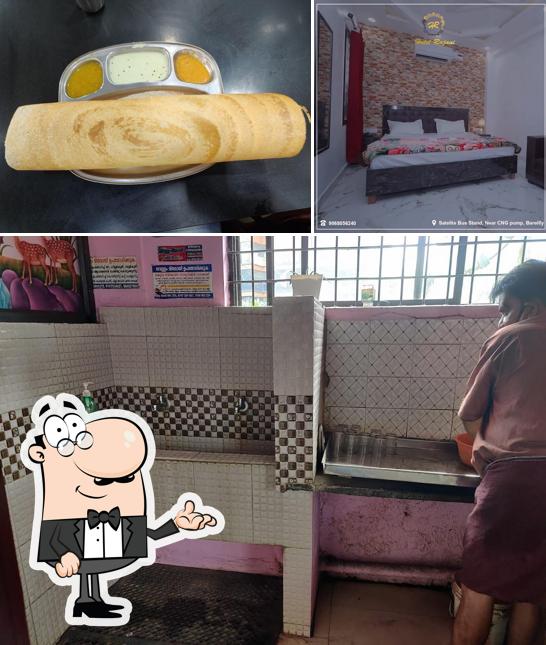 Take a look at the photo displaying interior and food at Hotel Rajani Veg