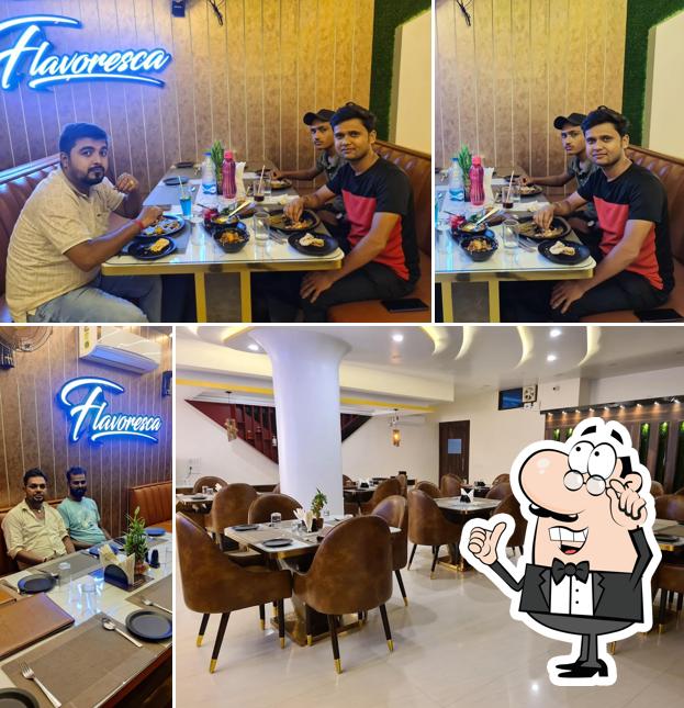 The interior of THE FLAVORESCA RESTAURANT(AT HOTEL RUDRA REGENCY)