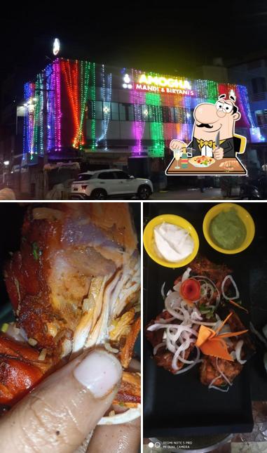 The picture of food and exterior at AMOGHA FAMILY RESTAURANT