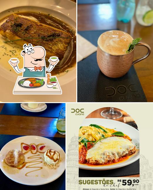 Comida em Doc Cucina: Culinária italiana, Massas frescas, Vinhos, Asa Sul