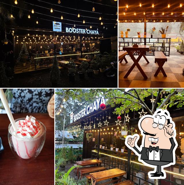 Take a seat at one of the tables at Booster Chaya Kanjirappally