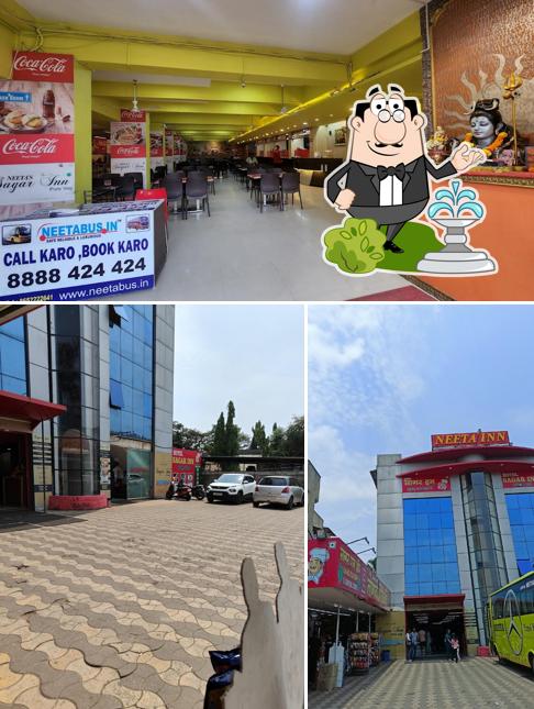 Neeta’s Sagar Inn is distinguished by exterior and interior