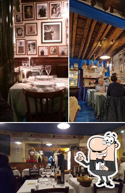 Gli interni di Trattoria al Pompiere
