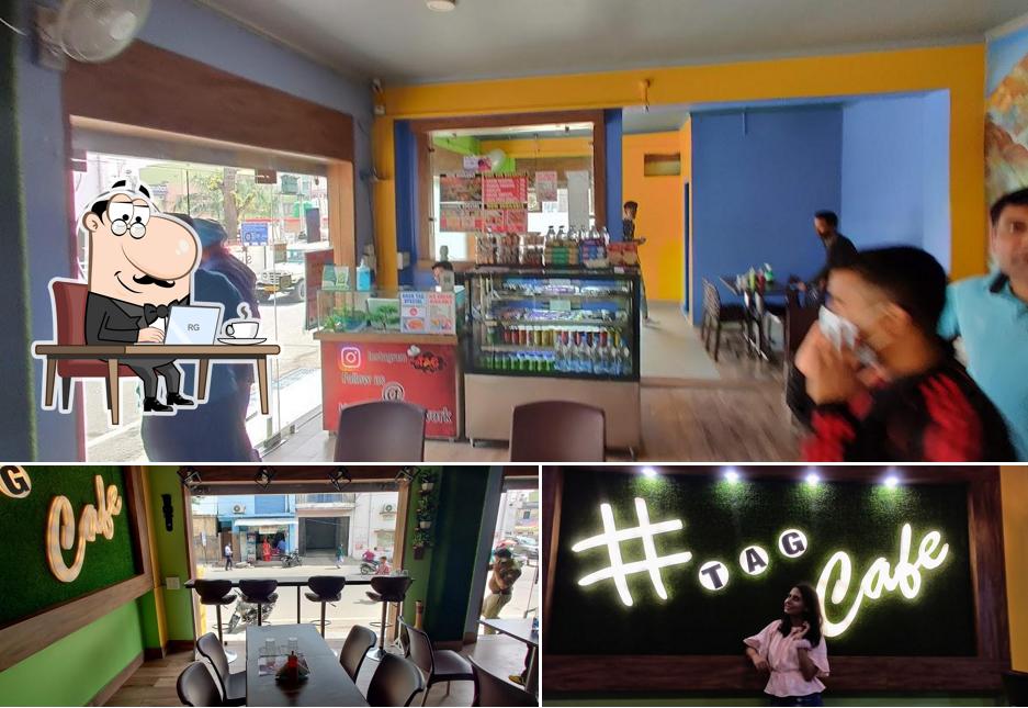 Take a seat at one of the tables at #tag cafe