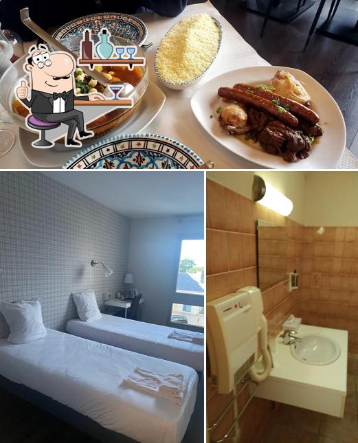 La intérieur et nourriture du restaurant