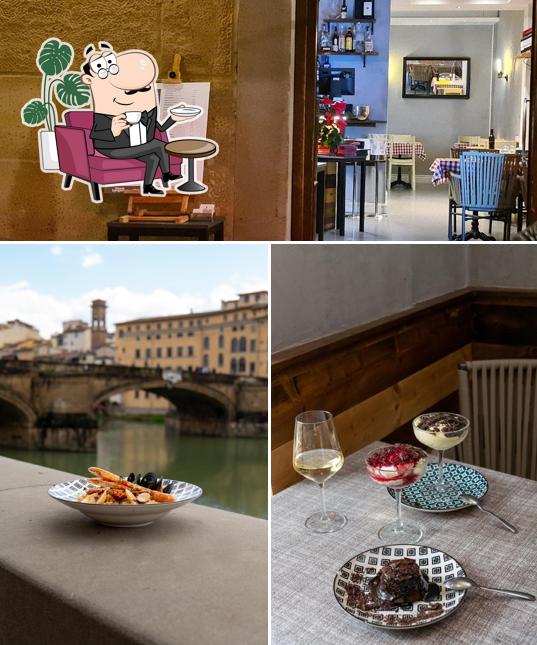 Gli interni di Osteria Lungarno