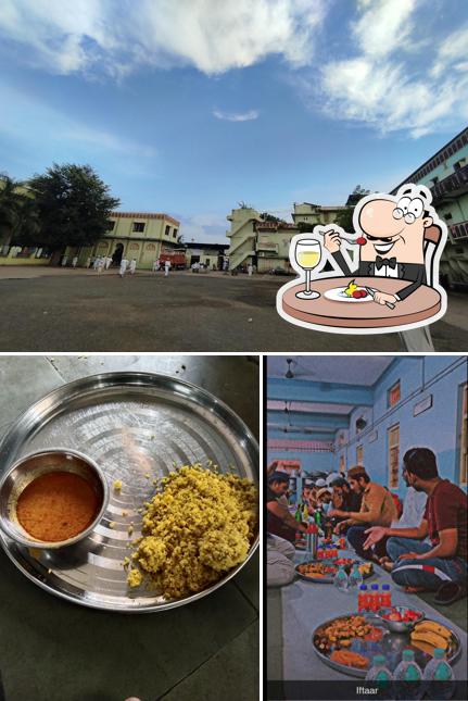 Take a look at the image showing food and exterior at Samad Darbar