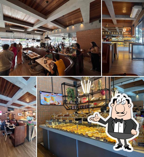 Sente em uma das mesas no Cafeteria Sujinho