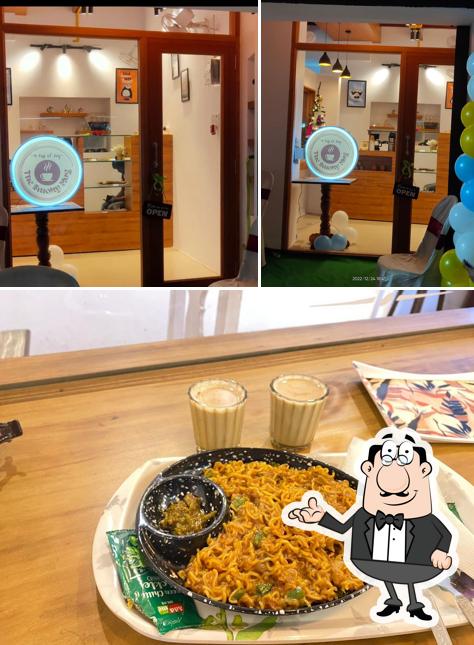 The restaurant's interior and food