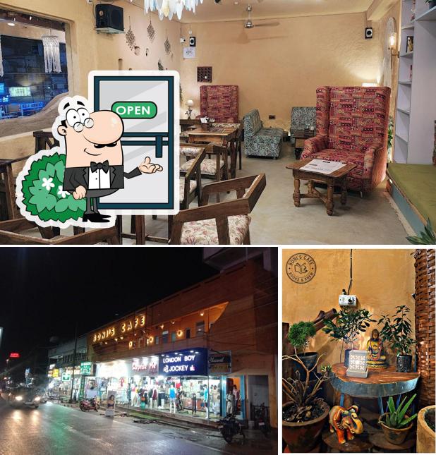 Among different things one can find exterior and interior at Boni’s Cafe