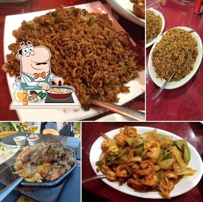 Arroz frito em Restaurante Long