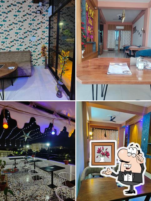 Take a seat at one of the tables at The First Cafe