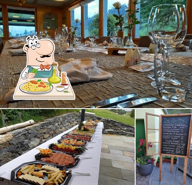 Questa è la foto che raffigura la cibo e lavagna di Restaurant Source du Rhone