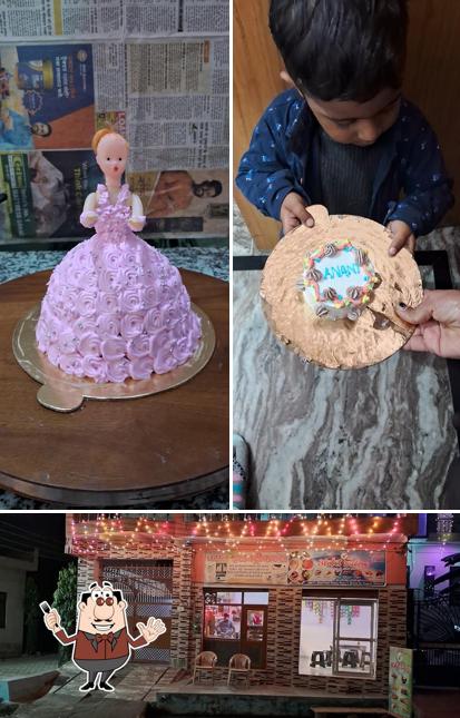 Take a look at the photo showing food and interior at Anant Bakery