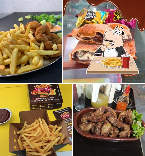 Batata frita em Pastelaria Santiago