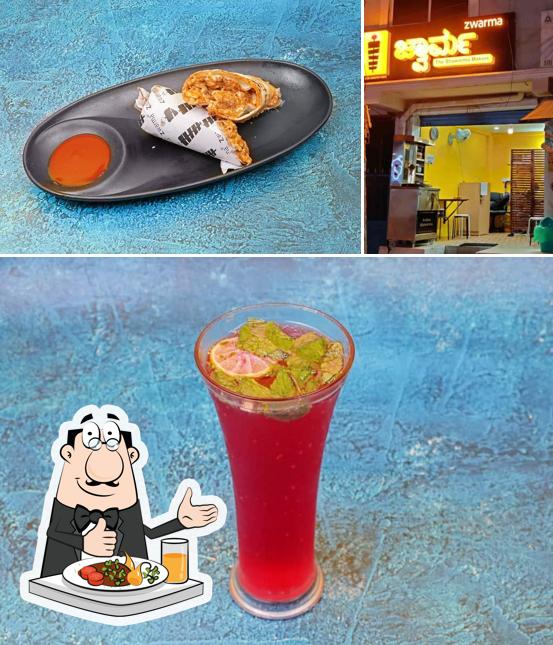 The photo of food and interior at Zwarma