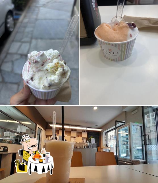 Questa è la immagine che mostra la cibo e interni di Gelateria: Livia Il Gelato Naturale