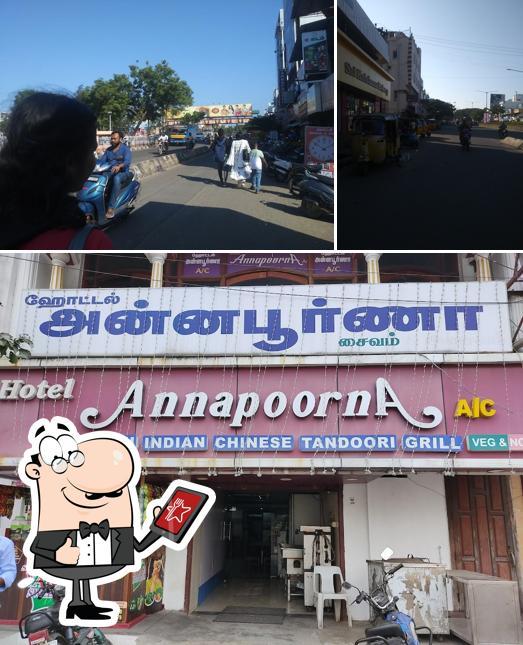 The exterior of Hotel Annapoorna