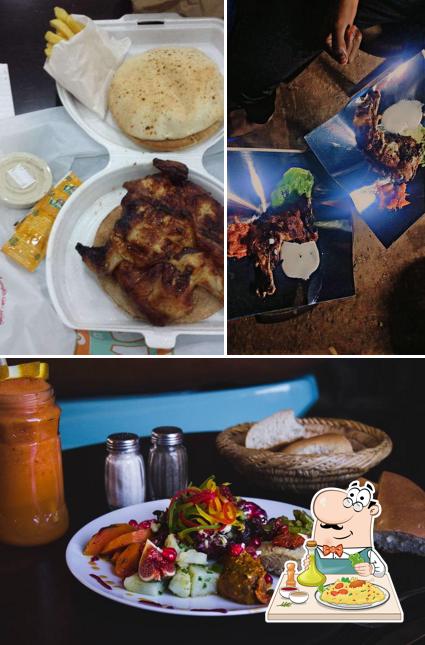 Take a look at the picture displaying food and beverage at Mr.Shawarma