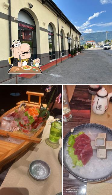 Questa è la immagine che raffigura la cibo e esterno di Ristorante Sushyamo