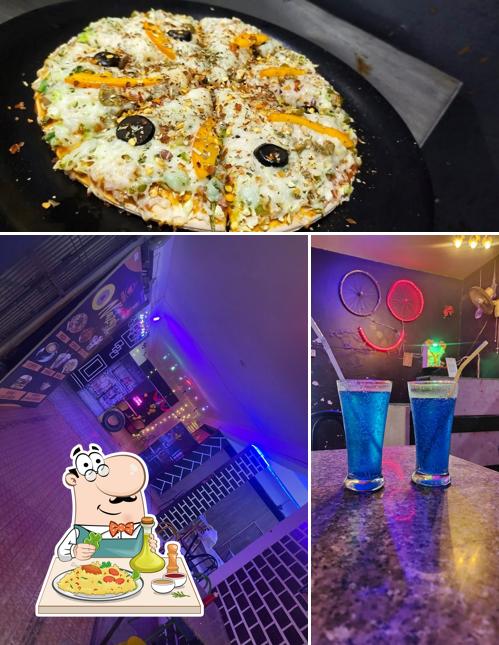 The picture of food and exterior at Cafe Nazar