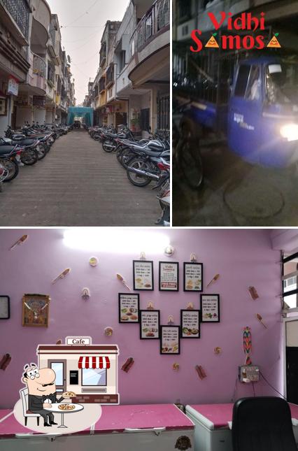 Take a look at the photo displaying exterior and interior at Vidhi Samosa