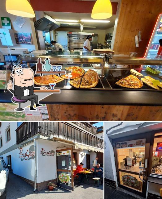 Tra le varie cose da Pizza Shop si possono trovare la interni e esterno