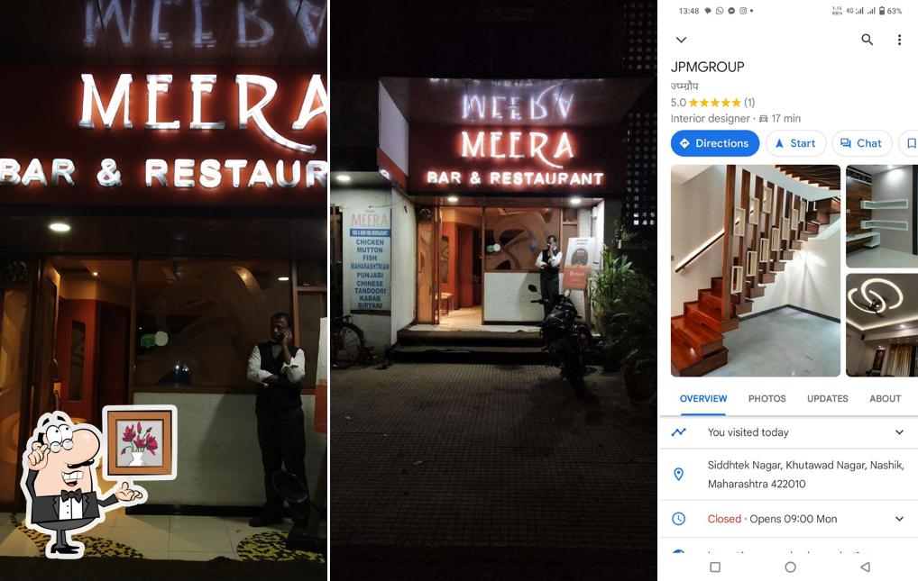 The interior of MEERA BAR & RESTAURANT