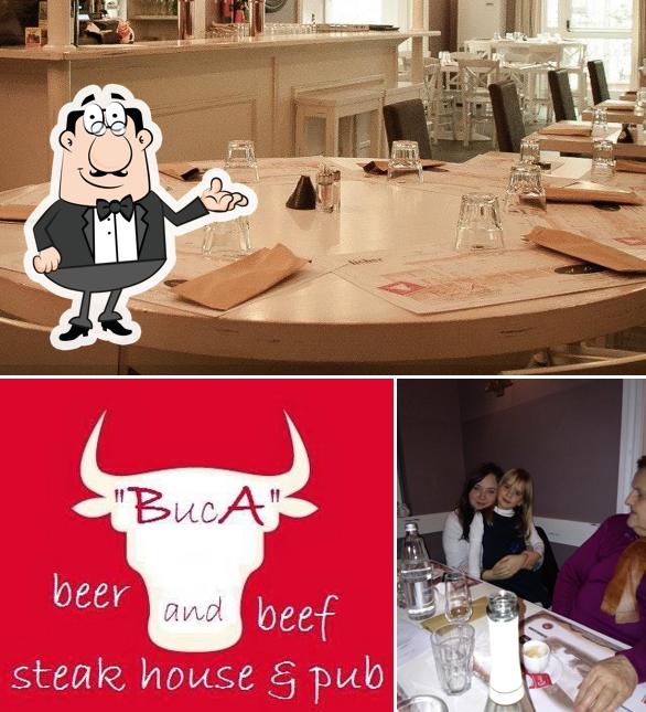 Gli interni di Griglieria Pizzeria Birreria"BucA"