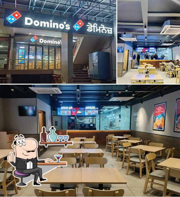 The interior of Domino's Pizza Chandni Chowk, Patiala