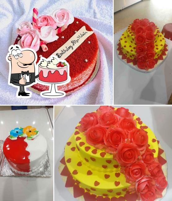 Red velvet cake at Om Sai Bakery
