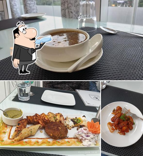 Among different things one can find drink and food at The Palacia - Café & Restaurant