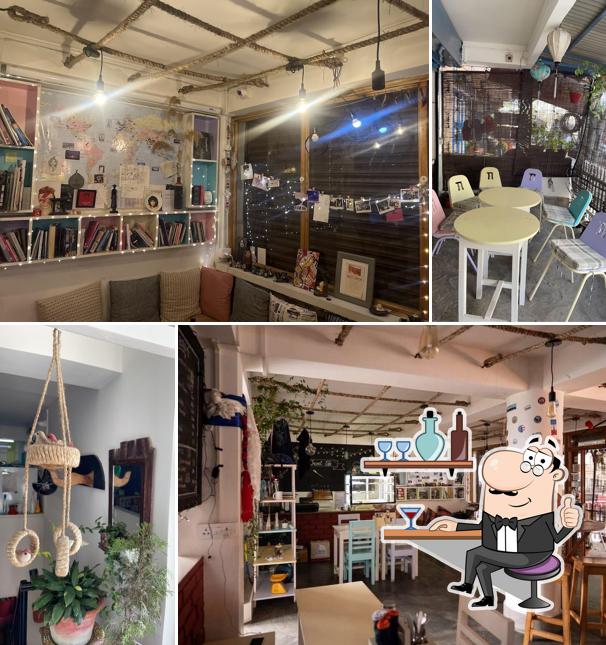 The interior of The Travel Cafe Gangtok